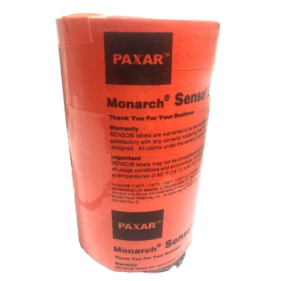 Monarch Paxar Other - 7 rolls Paxar pricing gun florescent orange labels for Paxar 1130,1131,1135,1136